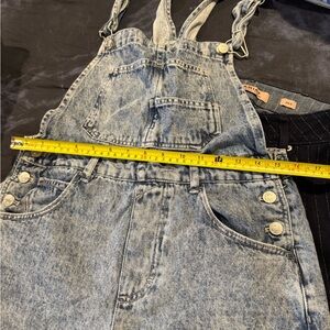 Womens Blue Denim Overalls. We the free